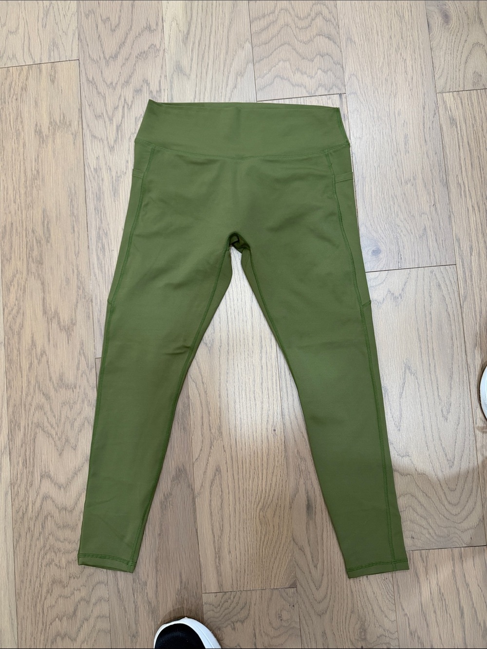 Women's Olive Green High-Rise Active Leggings
